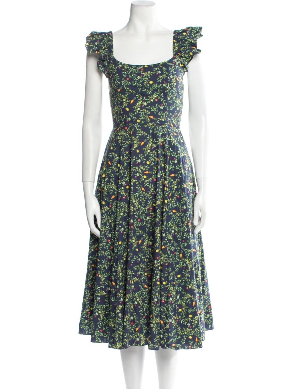 Hill House Home Ophelia Dress Midnight Garden Navy Midi Small
